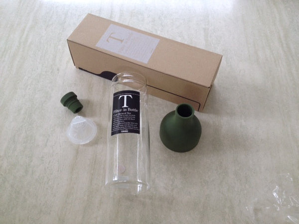Filter in Bottle 750ml     Serve cold brewed Japanese tea like wine with your meal   Green or Red